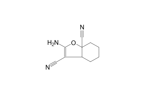 2-amino-4,5,6,7-tetrahydro-1-benzofuran-3,7a(3aH)-dicarbonitrile