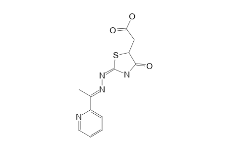 4-oxo-2-{[1-(2-pyridyl)ethylidene]hydrazono}-5-thiazolineacetic acid