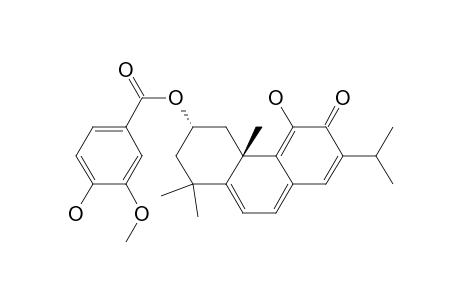 Benzoic acid, 4-hydroxy-3-methoxy-, 1,2,3,4,4a,6-hexahydro-5-hydroxy-1,1,4a-trimethyl-7-(1-methylethyl)-6 -oxo-3-phenanthrenyl ester, (3S-trans)-