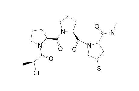 (2S,4S)-N-[(2S)-N-[(2S)-N-[(2S)-2-CHLOROPROPIONYL]-PROLYL]-PROLYL]-4-MERCAPTOPROLINE-METHYLAMIDE