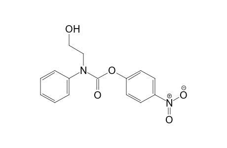 Carbamic acid, N-(2-hydroxyethyl)-N-phenyl-, 4-nitrophenyl ester