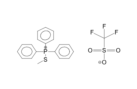 Methanesulfonic acid, trifluoro-, ion(1-),Phosphorus(1+), (methanethiolato)triphenyl-, (T-4)-, salt with trifluoromethanesulfonic acid, (1:1)