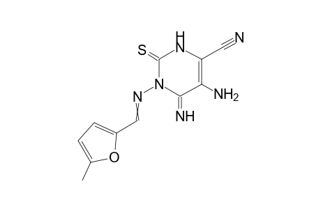 5-Amino-1-(5-methylfuran-2-yl)methyleneamino)-6-imino-2-thioxo-1,2,3,6-tetrahydropyrimidine-4-carbonitrile