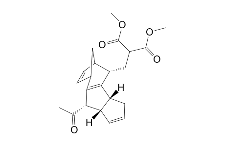 Dimethyl {[(3aRS,4SR,5RS,8SR,9SR,9aSR)-9-acetyl-3a,4,5,8,9,9a-hexahydro-3H-5,8-methanocyclopenta[a]azulen-4-yl]methyl}malonate