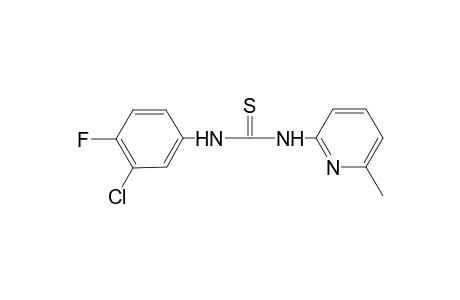 N-(3-chloro-4-fluorophenyl)-N'-(6-methyl-2-pyridinyl)thiourea