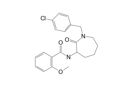 N-[1-(4-Chlorobenzyl)-2-oxoazepan-3-yl]-2-methoxybenzamide