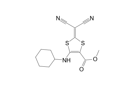 Methyl 2-dicyanomethylene-5-cyclohexylamino-1,3-dithiole-4-carboxylate