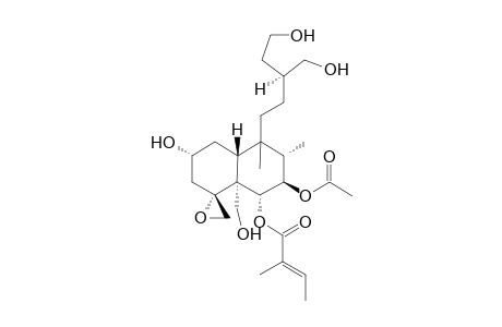 7.beta.-Acetoxy-6.alpha.-(tigloyloxy)-4.alpha.,18-epoxy-neoclerodane-2.alpha.,15,16,19-tetraol