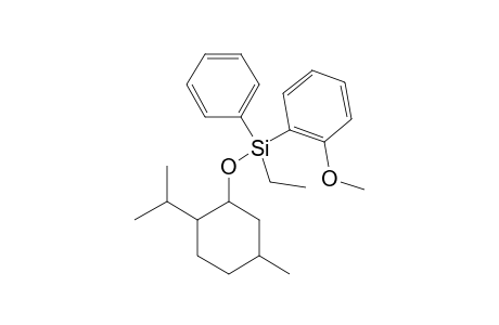 SILANE, ETHYL(2-METHOXYPHENYL)[[5-METHYL-2-(1-METHYLETHYL)CYCLOHEXYL]OXY]PHENYL-, (1alpha,2beta,5alpha)-