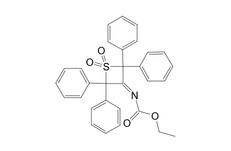 Ethyl N-(1,1-dioxo-2,2,4,4-tetraphenyl-thietan-3-ylidene)carbamate