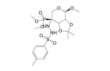 Methyl (4S)-2,3-O-isopropylidene-4-deoxy-4-(dimethoxyphosphinyl)-4-(2-tosylhydrazino)-.beta.-D-erythro-pentopyranoside