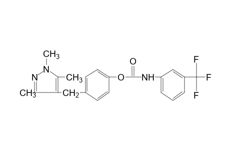 alpha-(1,3,5-Trimethylpyrazol-4-yl)-p-cresol, m-(trifluoromethyl)carbanilate (ester)