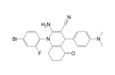 2-Amino-1-(4-bromo-2-fluorophenyl)-4-[4-(dimethylamino)phenyl]-5-oxo-1,4,5,6,7,8-hexahydro-3-quinolinecarbonitrile