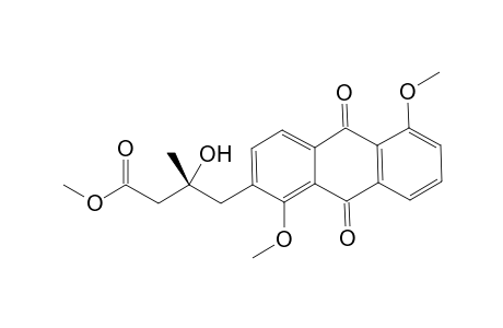 Methyl (3R)-4-(1',5'-dimethoxy-9',10'-anthraquinon-2'-yl)-3-hydroxy-3-methylbutanoate