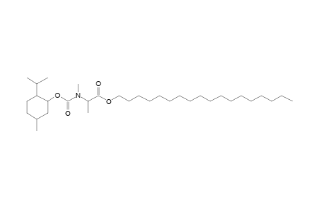 dl-Alanine, N-methyl-N-((1R)-(-)-menthyloxycarbonyl)-, octadecyl ester