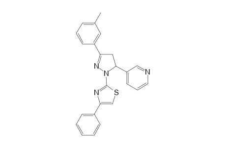 2-[3-(m-tolyl)-5-(3-pyridyl)-2-pyrazolin-1-yl]-4-phenyl-thiazole