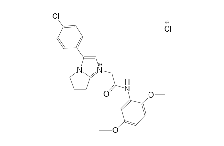 3-(4-chlorophenyl)-1-[2-(2,5-dimethoxyanilino)-2-oxoethyl]-6,7-dihydro-5H-pyrrolo[1,2-a]imidazol-1-ium chloride