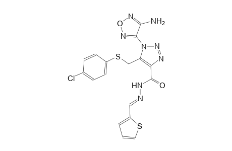 1-(4-amino-1,2,5-oxadiazol-3-yl)-5-{[(4-chlorophenyl)sulfanyl]methyl}-N'-[(E)-2-thienylmethylidene]-1H-1,2,3-triazole-4-carbohydrazide