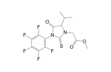 1-Pentafluorophenyl-3-[(methoxycarbonyl)methyl]-2-thioxo-5-oxo-4-isopropyl-1,3-pehhydrodiazole