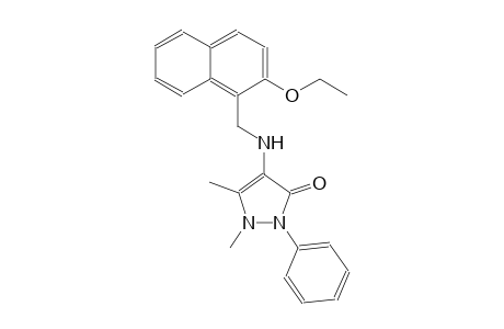 4-{[(2-ethoxy-1-naphthyl)methyl]amino}-1,5-dimethyl-2-phenyl-1,2-dihydro-3H-pyrazol-3-one