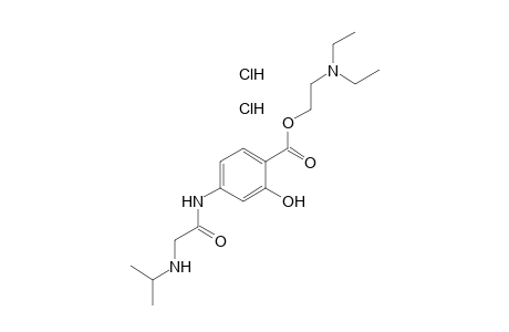 4-[2-(isopropylamino)acetamido]salicylic acid, 2-(diethylamino)ethylester, dihydrochloride