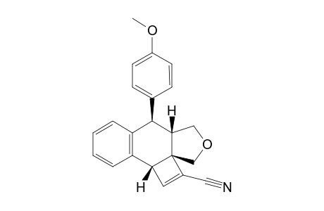 (2aS*,5aS*,6R*,10bR*)-6-(4-Methoxyphenyl)-5,5a,6,10b-tetrahydro-3H-cyclobuta[1,2]naphtho[2,3-c]furan-2-carbonitrile