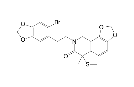 8-[2-(6-bromanyl-1,3-benzodioxol-5-yl)ethyl]-6-methyl-6-methylsulfanyl-9H-[1,3]dioxolo[4,5-h]isoquinolin-7-one