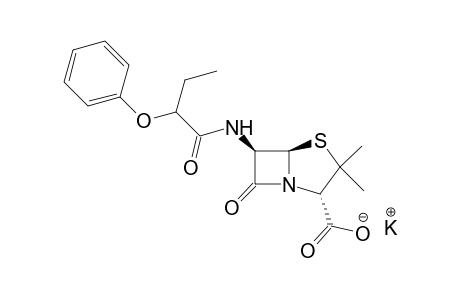 3,3-DIMETHYL-7-OXO-6-(2-PHENOXYBUTYRAMIDO)-4-THIA-1-AZABICYCLO[3.2.0]HEPTANE-2-CARBOXYLIC ACID, POTASSIUM SALT