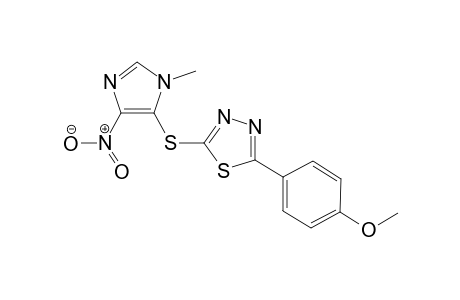 2-[(1-Methyl-4-nitro-5-imidazolyl)thio]-5-(4-methoxyphenyl)-1,3,4-thiadiazole