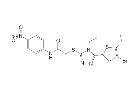 2-{[5-(4-bromo-5-ethyl-2-thienyl)-4-ethyl-4H-1,2,4-triazol-3-yl]sulfanyl}-N-(4-nitrophenyl)acetamide
