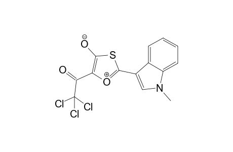2-(1-Methyl-3-indolyl)-5-(trichloracetyl)-1,3-oxathiolylium-4-olat
