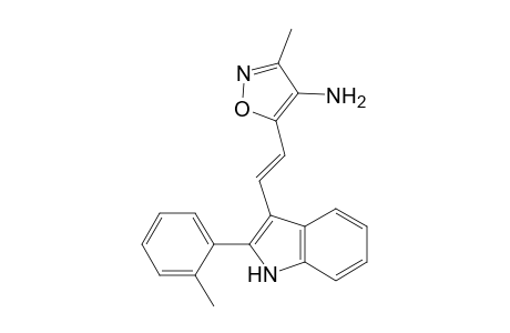 5-{2-[2-(o-methylphenyl)-indol-3-yl]-ethenyl}(3-methyl-4-amino)isoxazole