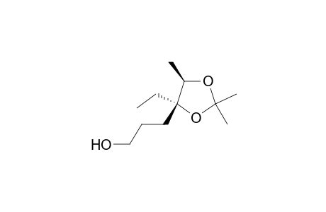 3-[(4S,5R)-4-Ethyl-2,2,5-trimethyl-1,3-dioxolan-4-yl]propanol