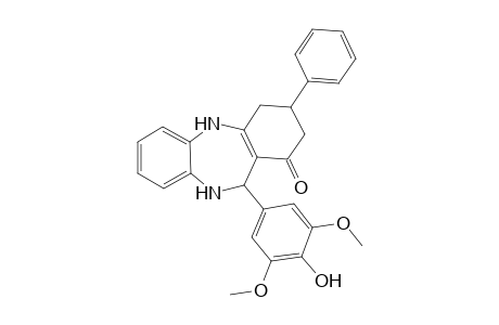 11-(4-Hydroxy-3,5-dimethoxyphenyl)-3-phenyl-2,3,4,5,10,11-hexahydro-1H-dibenzo[b,e][1,4]diazepin-1-one