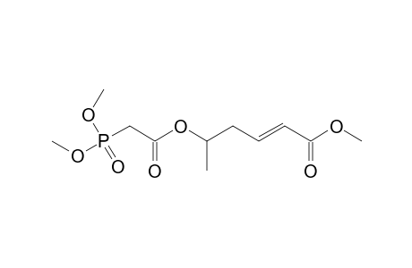 5-[2-(Dimethoxy-phosphoryl)-acetoxy]-hex-2-enoic acid, methyl ester