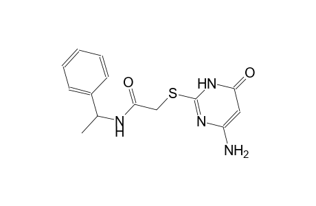 2-[(4-amino-6-oxo-1,6-dihydro-2-pyrimidinyl)sulfanyl]-N-(1-phenylethyl)acetamide