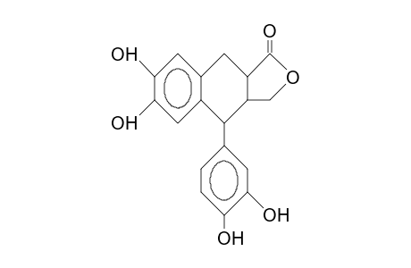 6,7-dihydroxy-4-(3,4-dihydroxyphenyl)-3a,4,9,9a-tetrahydronaphtho[2,3-c]furan-1(3H)-one