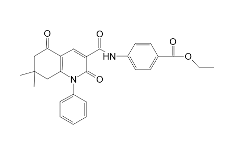 benzoic acid, 4-[[(1,2,5,6,7,8-hexahydro-7,7-dimethyl-2,5-dioxo-1-phenyl-3-quinolinyl)carbonyl]amino]-, ethyl ester