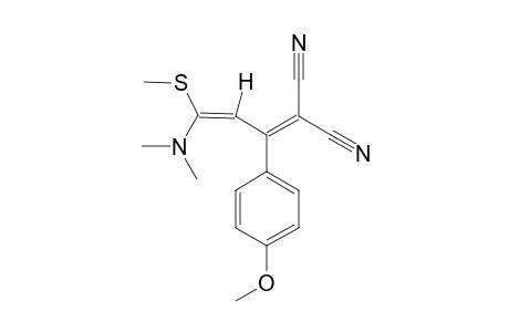 2-CYANO-3-(4-METHOXYPHENYL)-5-DIMETHYLAMINO-5-METHYLTHIO-PENTA-2,4-DIENE-NITRILE