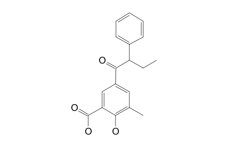5-(2-phenylbutyryl)-2,3-cresotic acid
