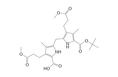 1H-Pyrrole-3-propanoic acid, 2-carboxy-5-[[5-[(1,1-dimethylethoxy)carbonyl]-3-(3-methoxy-3-oxopropyl)-4-methyl-1H-pyrrol-2-yl]methyl]-4-methyl-, .alpha.-methyl ester