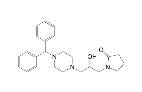 1 -[2 -Hydroxy-3 -[4 -(diphenylmethyl)piperazin-1 -yl]propyl]pyrrolidin-2 -one hydrochloride