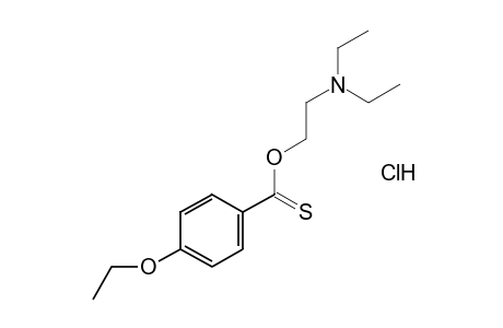 p-ethoxythiobenzoic acid, o-[2-(diethylamino)ethyl]ester, hydrochloride