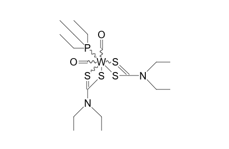 Dicarbonyl-triethylphosphine-bis(N,N-diethyldithiocarbamato) tungsten