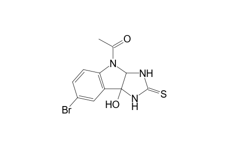 1-(7-bromo-8b-hydroxy-2-sulfanylidene-3,3a-dihydro-1H-imidazo[5,4-b]indol-4-yl)ethanone