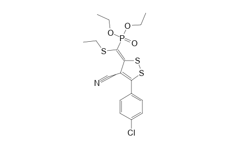 5-(4-CHLOROPHENYL)-4-CYANO-(3H)-1,2-DITHIOL-3-(ALPHA-DIETHYLPHOSPHORYLMETHYLENE)-THIOETHYL