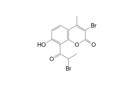 3-Bromo-8-(2-bromopropionyl)-7-hydroxy-4-methylcoumarin