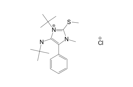 3-tert-Butyl-4-(tert-butylamino)-1-methyl-2-(methylthio)-5-phenylimidazolium Chloride