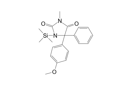2,4-Imidazolidinedione, 5-(4-methoxyphenyl)-3-methyl-5-phenyl-1-(trimethylsilyl)-
