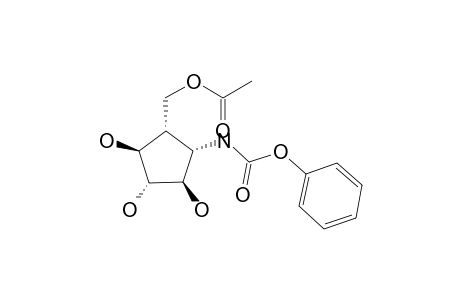 Cyclopentanemethanol, 2-amino-3,4,5-tris(phenylmethoxy)-, [1R-(1.alpha.,2.alpha.,3.beta.,4.alpha.,5.beta.)]-